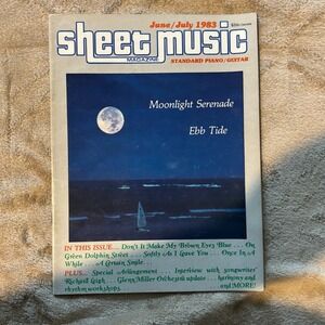 Sheet Music Magazine June/July 1983 – Moonlight Serenade – Piano Guitar – Vintag